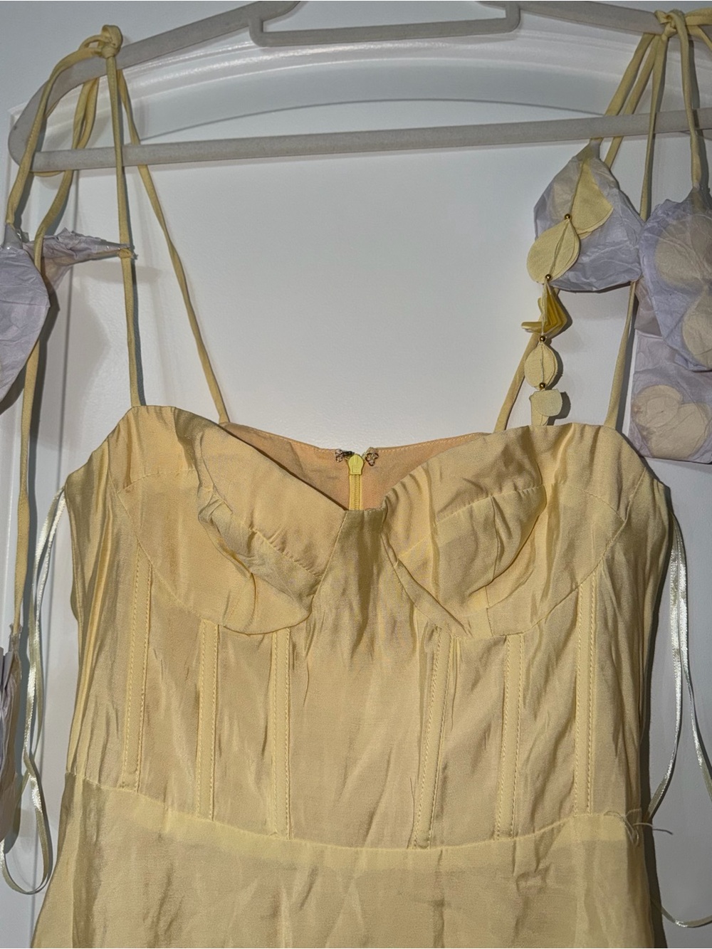 Petal & Pup Butter Yellow Corset Midi Dress | Size Small NWOT - Picture 7 of 11